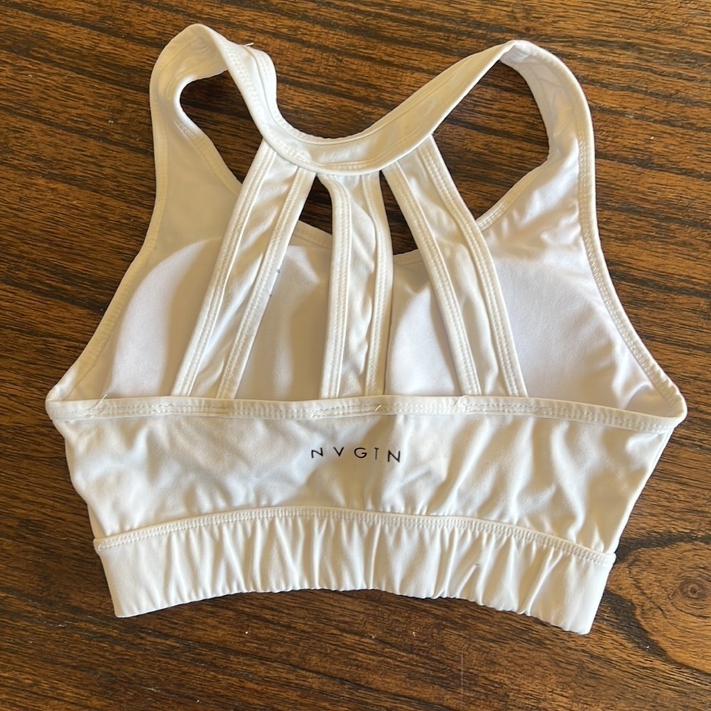 NVGTN Trio Strappy Athletic Sports Bra | color White | size XS - Picture 4 of 7